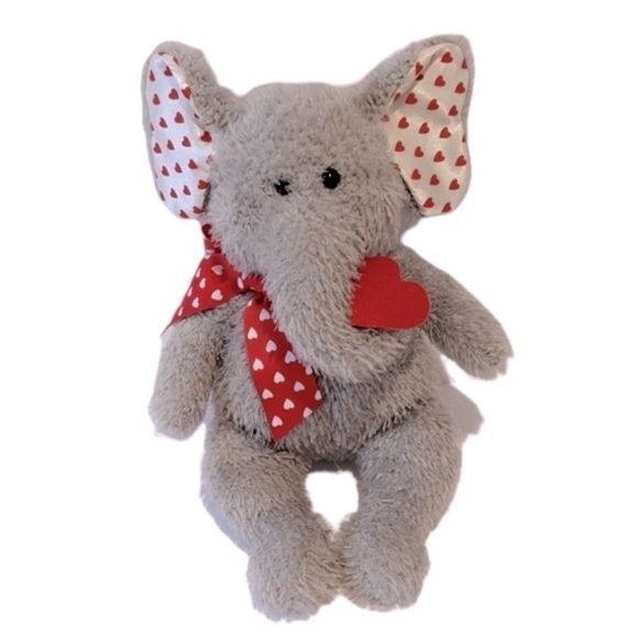 2/$20 BEARRINGTON Baby grey elephant plush 15”Valentine’s Day - Picture 1 of 7